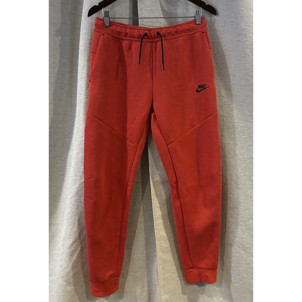Nike Pants Mens XL Red Tech Fleece Joggers Sweats Sweatpants Tapered Athletic